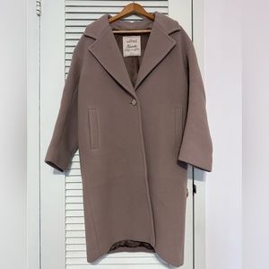 Aritzia Wilfred Rocco Coat in Dovetail Taupe Size 1